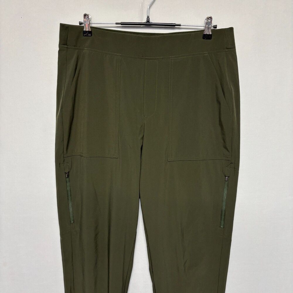 Athleta Brooklyn Mid Rise Ankle Utility Pants Size 14 Aspen Olive SP24 D132 -16 - Picture 14 of 16